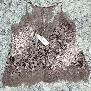 Muted Rose Gold Python cami